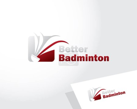 Téléchargez les illustrations : Badminton logo emblème créatif signe symbole sport athlétique - en licence libre de droit
