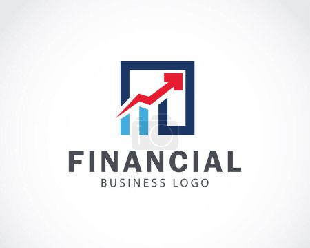 Illustration for Financial logo creative inspiration design market business building diagram - Royalty Free Image