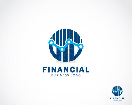 Ilustración de Logo financiero inspiración creativa diseño mercado negocio construcción diagrama - Imagen libre de derechos