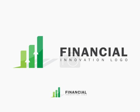 Illustration for Financial logo creative arrow diagram market design template - Royalty Free Image