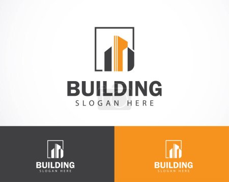 Ilustración de Logotipo del edificio ciudad creativa skyline build business logo - Imagen libre de derechos