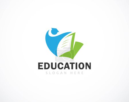 Illustration for Education logo creative book design concept success people - Royalty Free Image