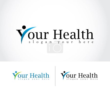 Ilustración de Salud logo personas creativas diseño plantilla letra y - Imagen libre de derechos