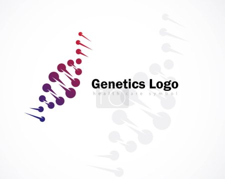 Illustration for Genetics logo creative DNA health care illustration vector science lab - Royalty Free Image
