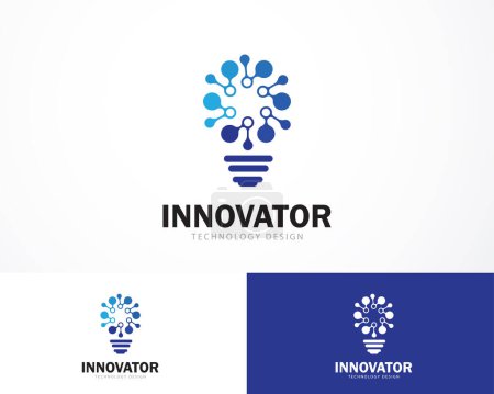 Illustration for Innovation logo creative bulb education tech smart design creative - Royalty Free Image