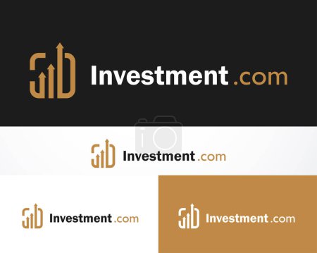 Téléchargez les illustrations : Investissement logo croissance créative entreprise enseigne symbole flèche - en licence libre de droit