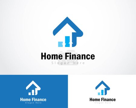Ilustración de Casa finanzas logo diseño concepto negocio flecha construir creativo - Imagen libre de derechos