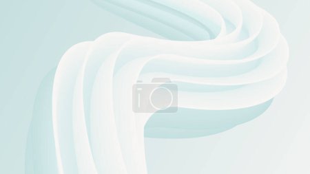 Illustration for 3d Abstract Simple White Greenish - Royalty Free Image