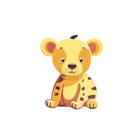 Téléchargez les illustrations : Conception de logo professionnel de logo de dessin animé Tiger Cub - en licence libre de droit