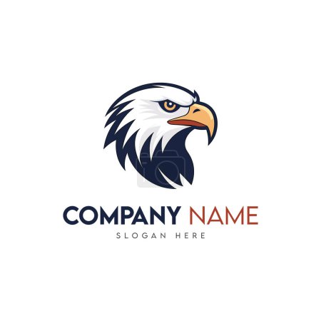 Ilustración de Diseño elegante del logotipo de la mascota del águila que eleva la identidad de marca - Imagen libre de derechos