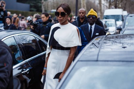 Photo for PARIS, FRANCE - MARCH 03, 2019: Naomi Campbell seen before VALENTINO show during Paris Fashion Week Womenswear Fall/Winter 2019/2020 - Royalty Free Image