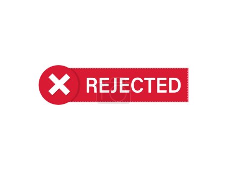 Illustration for Rejected Red Stamp Vector PNG - Royalty Free Image
