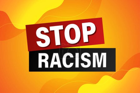 stop racism poster banner graphic design icon logo sign symbol social media website coupon