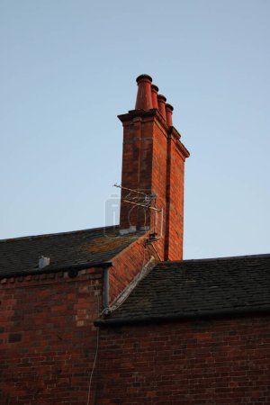 Photo for Chimney stack taken from a victorian house - Royalty Free Image