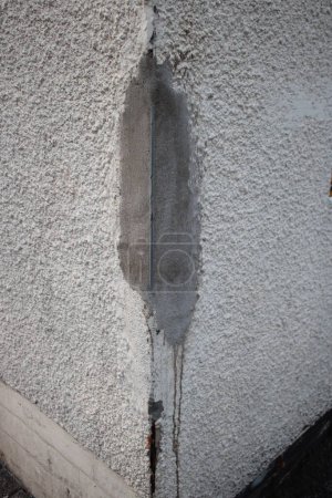 Photo for Corner of rendered building which has been repaired - Royalty Free Image