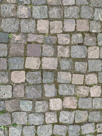Foto de Ariel tiro de un adoquín pavimento de piedra Reino Unido - Imagen libre de derechos