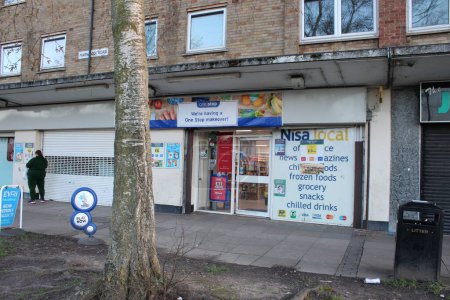 Photo for Leicester, Leicestershire, UK, March 24 2024 Nisa Local shop located on Marwood - Royalty Free Image