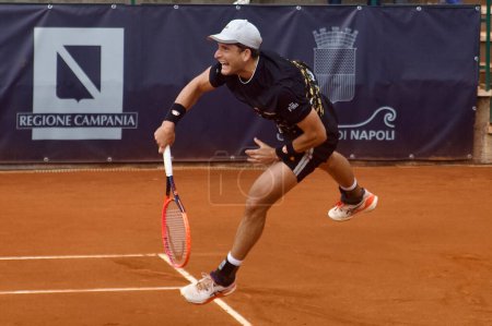 Photo for Fifth day of the ATP Challenger 125 cup in Naples, Passaro defeats Napolitano. 28/03/2024 - Royalty Free Image