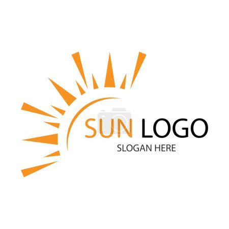 Téléchargez les illustrations : Illustration vectorielle de soleil logo design - en licence libre de droit
