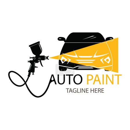 auto car painting logo design vector