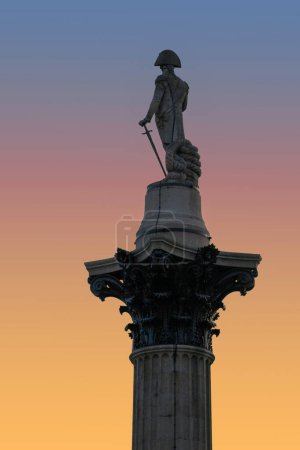 Photo for Nelson's Column at sunset, London, England - Royalty Free Image
