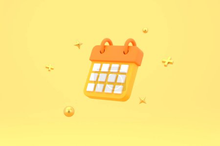 Téléchargez les photos : 3D. minimal calendar icons. calendar date icon . - en image libre de droit