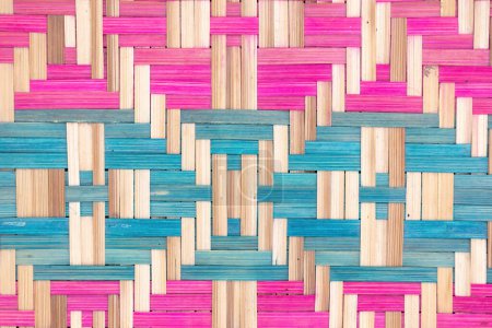 Photo for Bamboo wicker handmade fan weave background. - Royalty Free Image