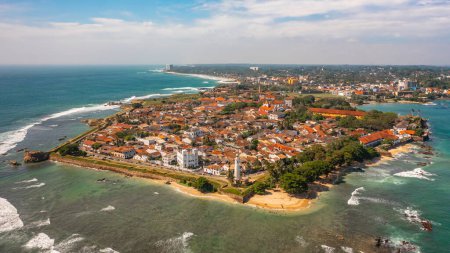 Photo pour Vue aérienne de Galle Dutch Fort au Sri Lanka - image libre de droit