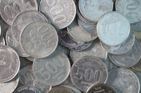 Nahaufnahme - Indonesien Münze Rupiah. Hintergrund. Konzept des Sparens