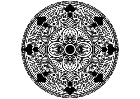 Abstract mandala pattern.Geometric shape.Unusual flower shape.Design for a wallpaper, shirt ,tile,Henna, Mehndi, tattoo, decoration. Decorative ornament in ethnic oriental style.