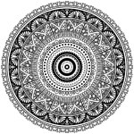 Abstract mandala pattern.Geometric shape.Unusual flower shape.Design for a wallpaper, shirt ,tile,Henna, Mehndi, tattoo, decoration. Decorative ornament in ethnic oriental style.