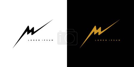 Illustration for Modern and elegant M logo design - Royalty Free Image