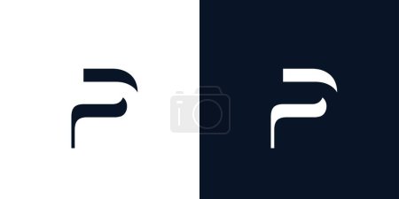 P logo design simple and modern 