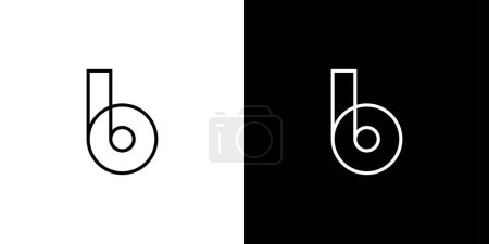 Téléchargez les illustrations : Moderne et unique lettre B initiales logo design 2 - en licence libre de droit