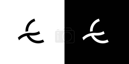 Téléchargez les illustrations : Lettre moderne et unique E initiales logo design - en licence libre de droit