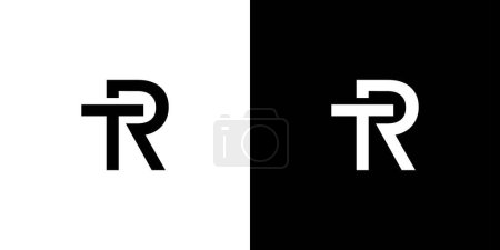 Ilustración de Moderno y fuerte RT iniciales diseño de logotipo abstracto 2 - Imagen libre de derechos