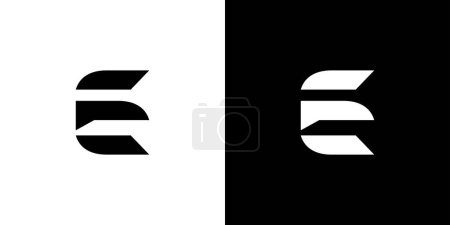 Modern and strong letter E initials logo design