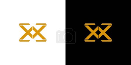 Téléchargez les illustrations : Design de logo X moderne et fort - en licence libre de droit