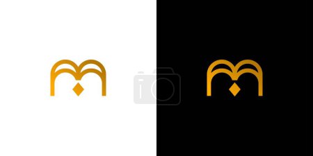 design luxueux et moderne M logo 