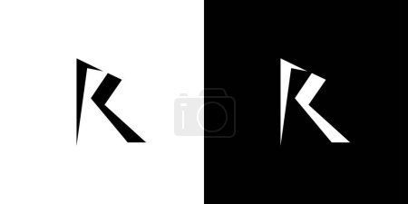 modernes und einzigartiges Buchstabe R Initialen Logo-Design
