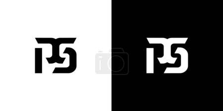 Conception de logo PS moderne et forte