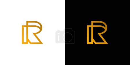 Unique and modern R logo design