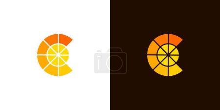 Orange C Logo Design ist einzigartig und farbenfroh