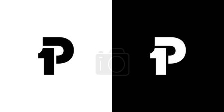 Unique and simple 1P logo design