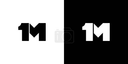 Unique and simple 1M logo design
