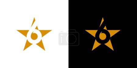 Modern, colorful and attractive 6 star logo