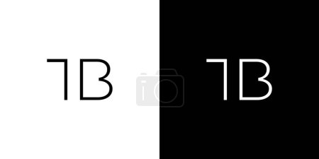 Modernes und einzigartiges Buchstabe TB Initialen Logo-Design