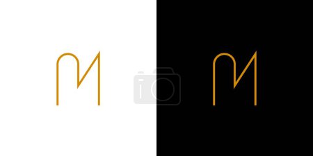 Simple and luxury letter M initials logo design 2