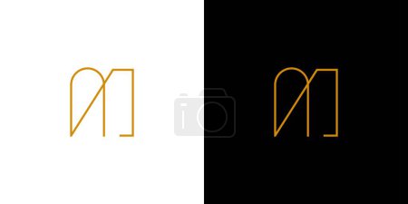 Einfache und luxuriöse Buchstaben M Initialen Logo-Design