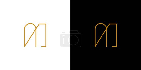 Simple and luxury letter M initials logo design	